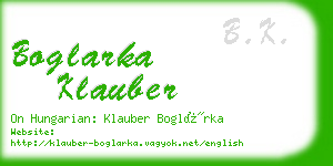 boglarka klauber business card